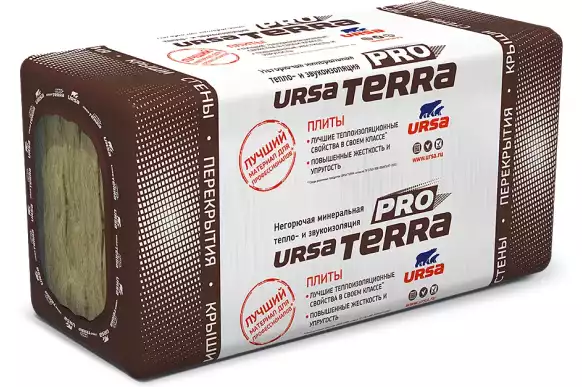 Минеральная вата URSA ТERRA 34 PN PRO (1000х610х50 мм) 8 шт фото