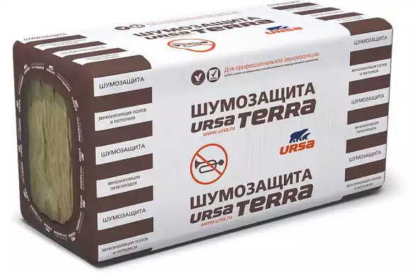 Минеральная вата URSA Тerra Шумозащита (1250х610х100 мм) 5 шт фото
